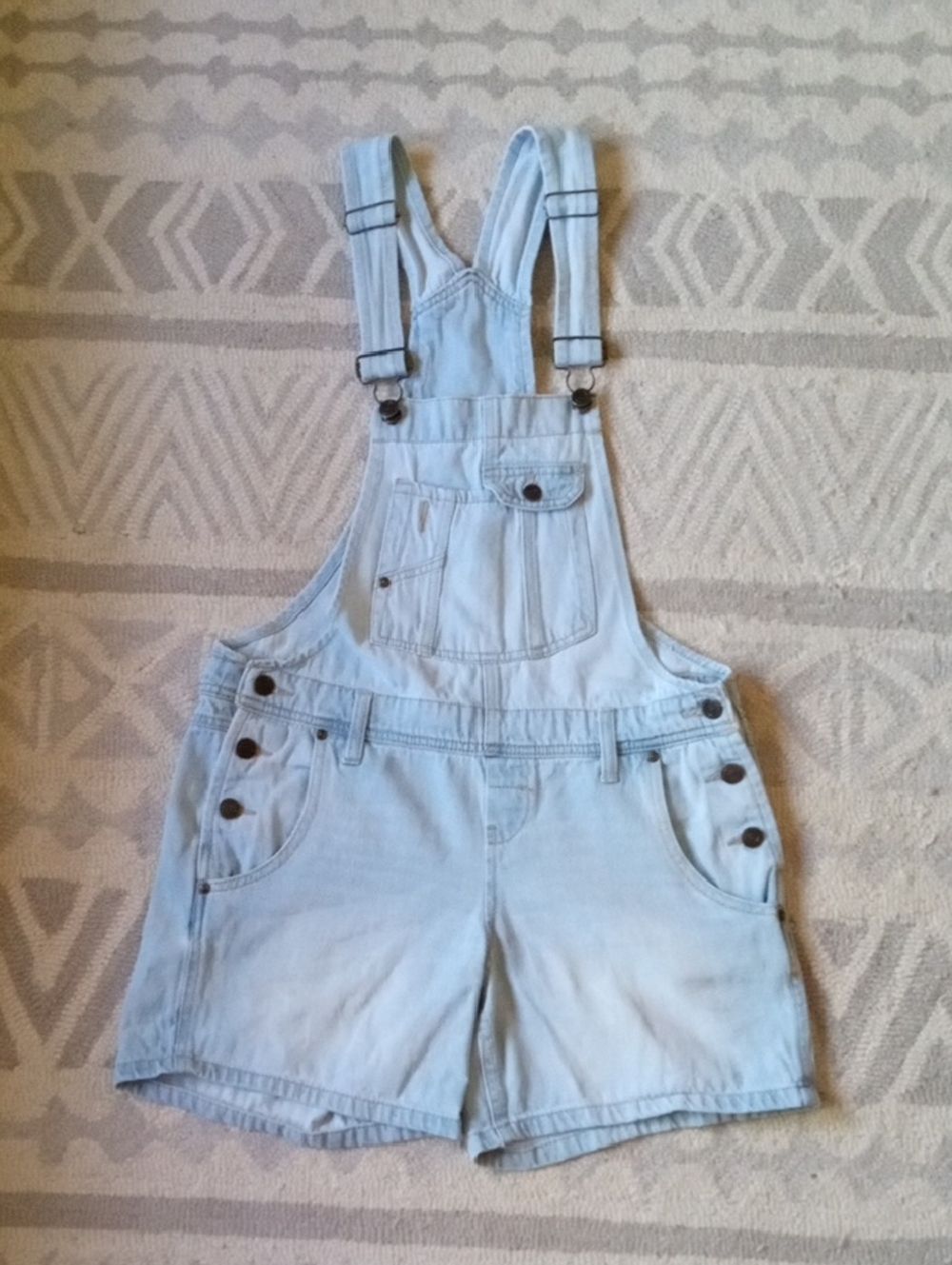 lei Light Blue Denim Short Overalls